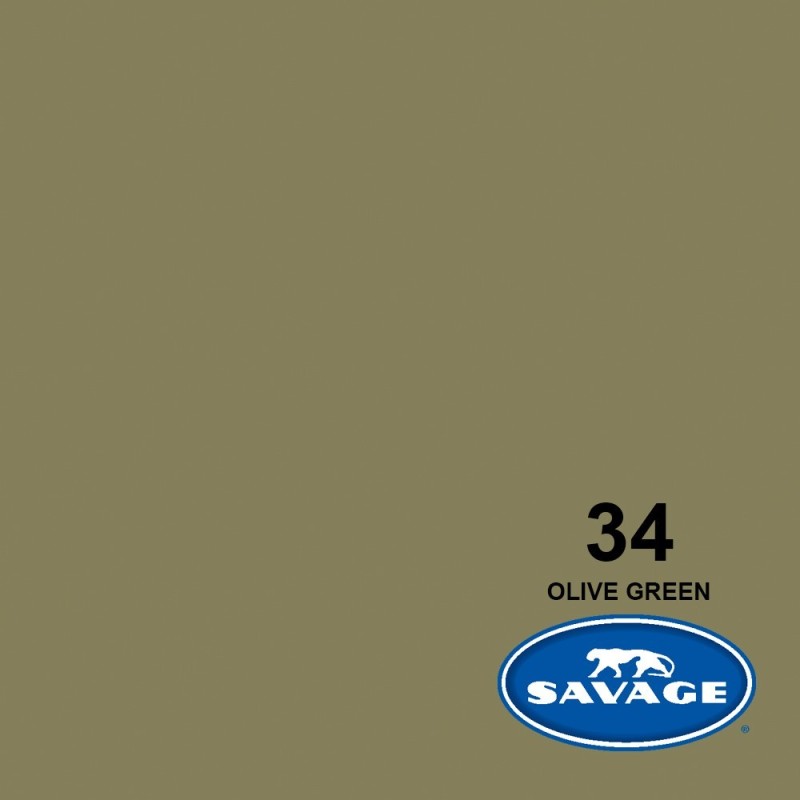 FONDO SAVAGE PAPEL 1.35X11 MTS VERDE OLIVA (N. 34)