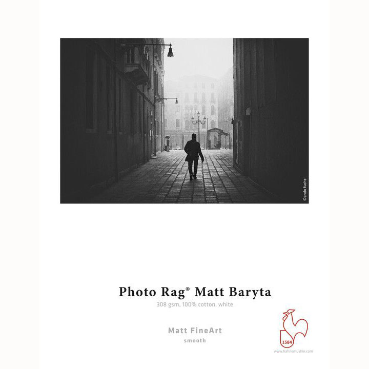 PAPEL HAHNEMUEHLE PHOTO RAG MATT BARYTA 308 GR A3 25H