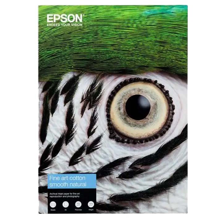 PAPEL EPSON A4 25H FINE ART COTTON SMOOTH NATURAL 300 GR