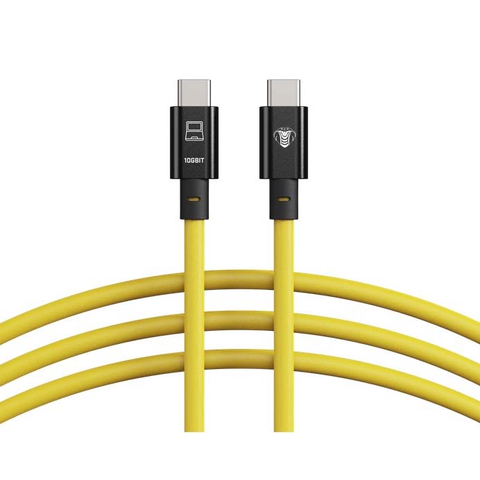 CABLE COBRA TETHER 10 MTS USB-C A USB-C STRAIGHT YELLOW 10GB