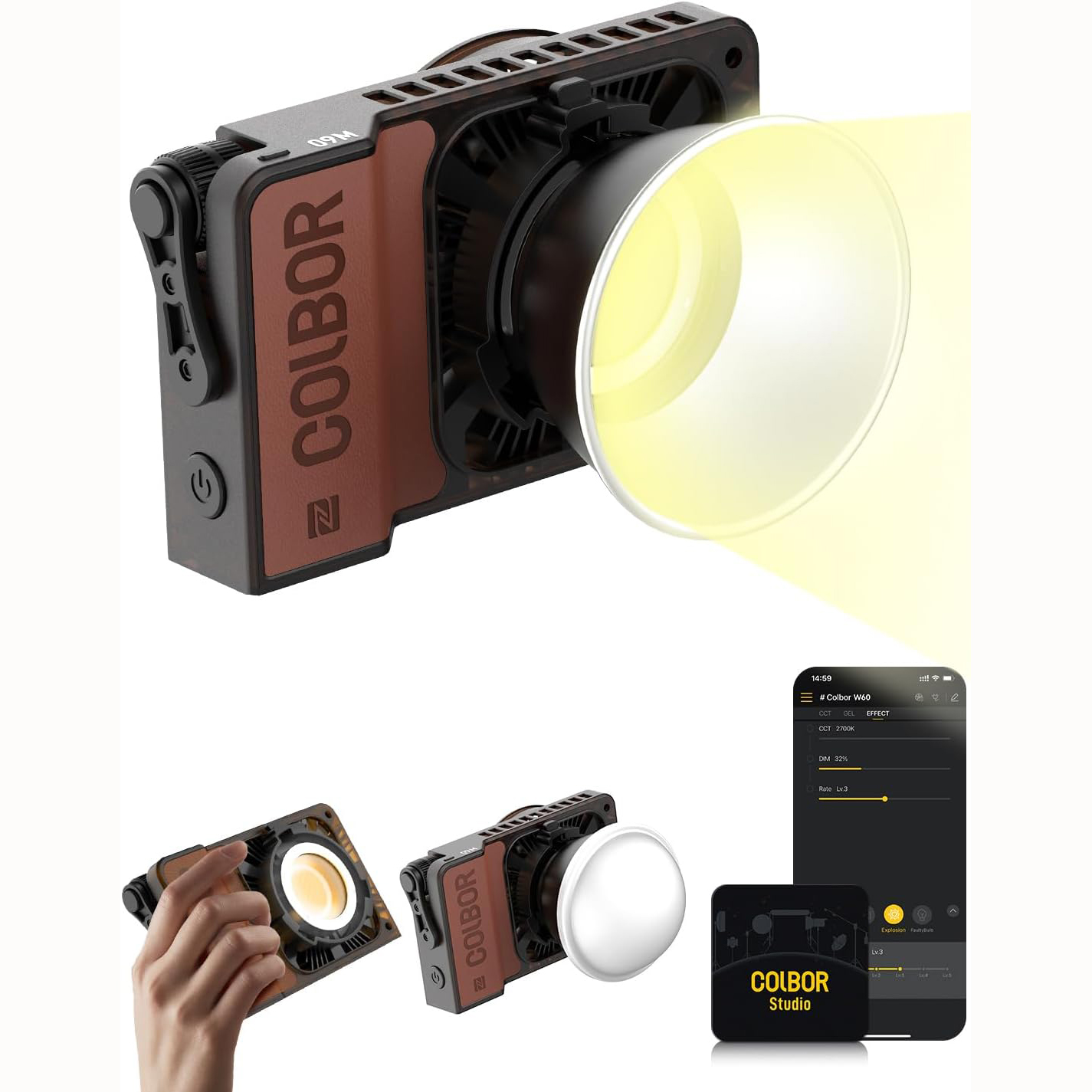 FOCO LED COLBOR WONDER BI-COLOR + RGB  W60
