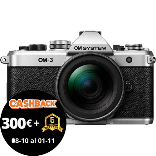 KIT OM SYSTEM OM-3 + 12-45/4 PRO SILVER / BLACK