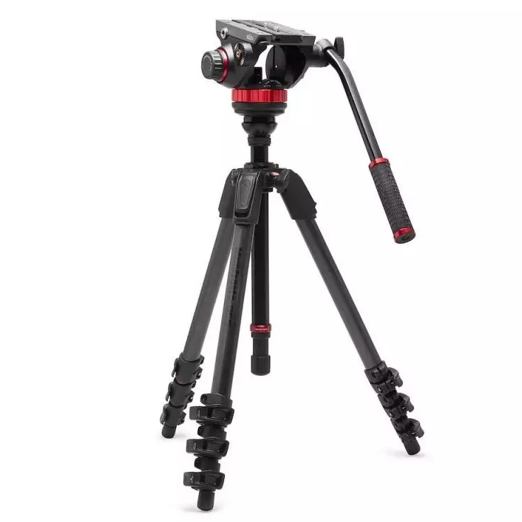 TRIPODE MANFROTTO MVH502AH (055 CARB + ROTULA MVH502AH)