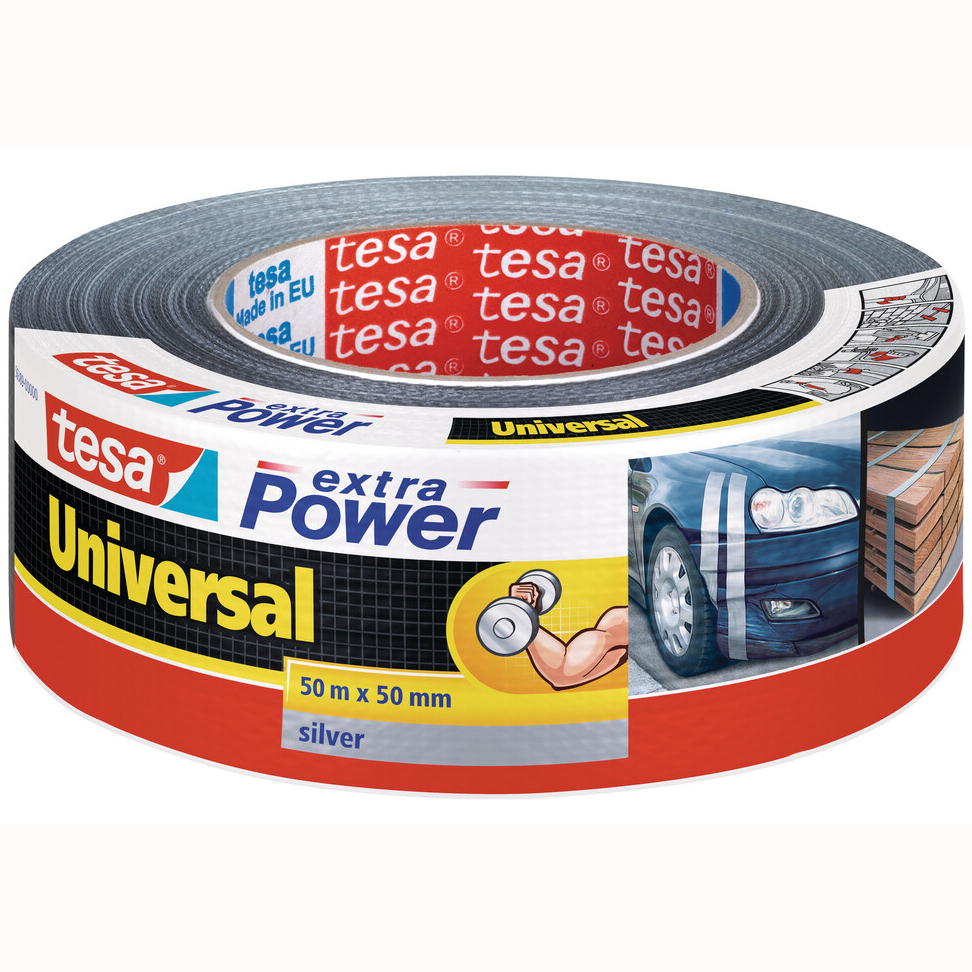 CINTA AMERICANA TESA 56389 5CM/50MTS SILVER EXTRA POWER UNIV