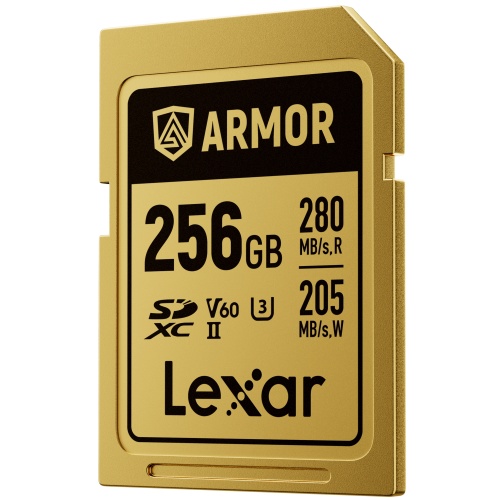 TARJETA SD 256 GB LEXAR (280MB/S) UHS-II V60 6K ARMOR GOLD