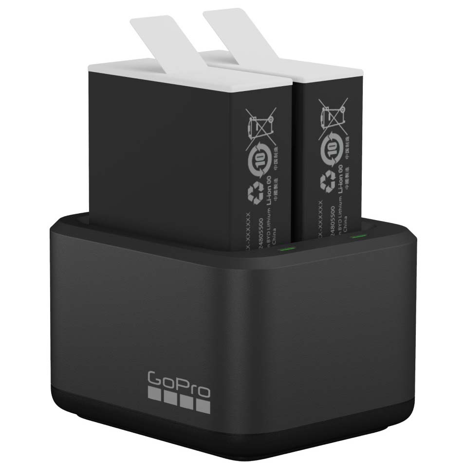 CARGADOR GOPRO DUAL CON 2 BATERIAS ENDURO PARA H10/H11/H12