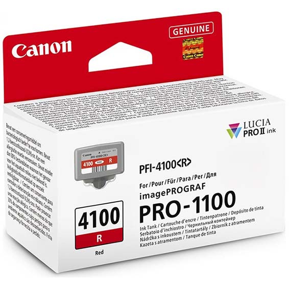 TINTA CANON PFI-4100 ROJO 80 ML P/PRO-1100