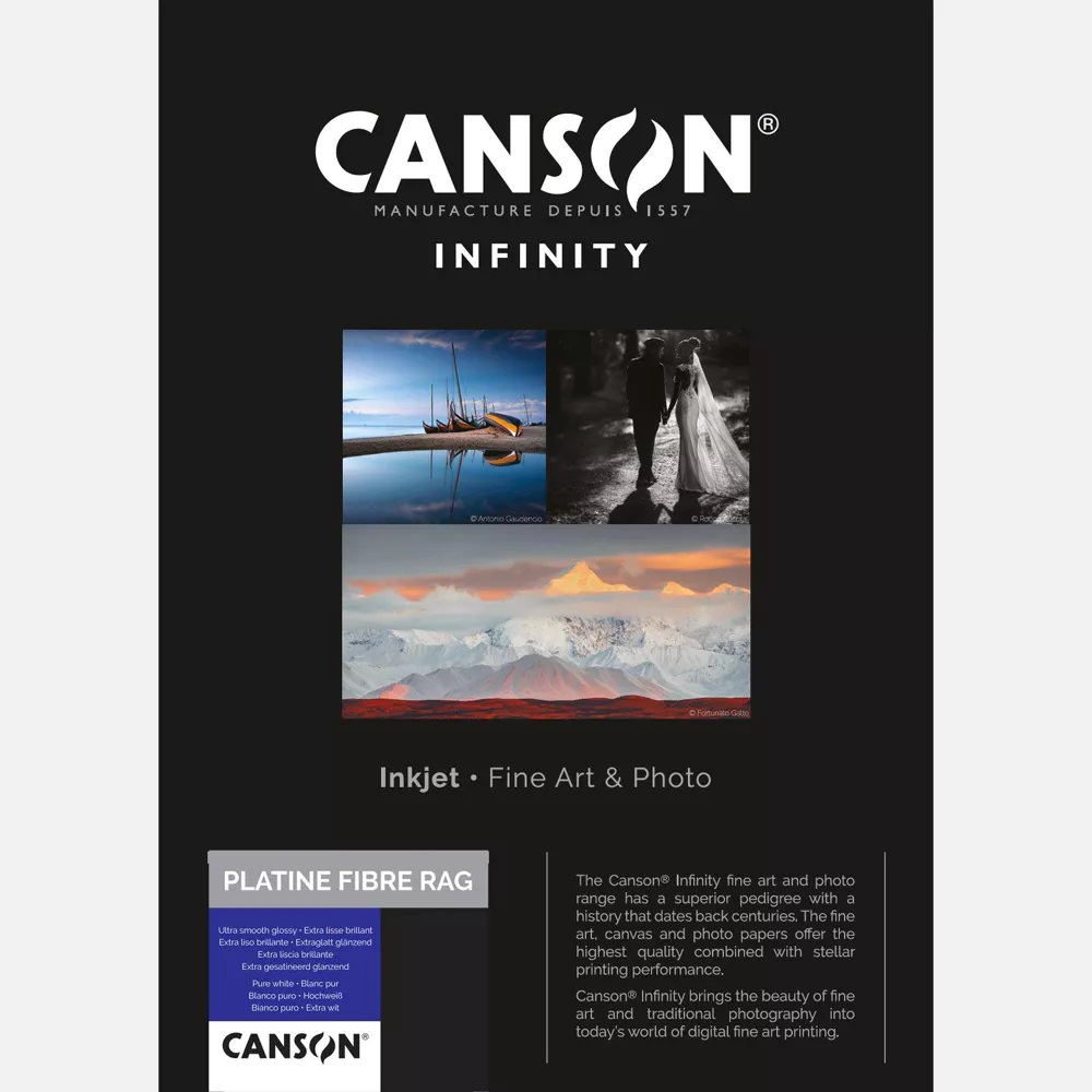 PAPEL CANSON PLATINE FIBRE RAG 36 X12 MTS 310 GR