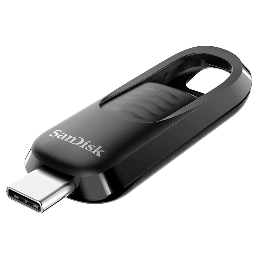 PENDRIVE 128GB SANDISK ULTRA SLIDER USB-C (400 MB/SG)