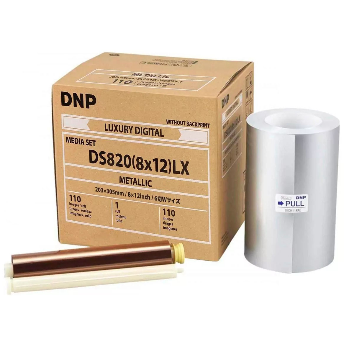 KIT DE IMPRESION DNP 203X305 (8X12) 220 COPIAS DS-820 METALI