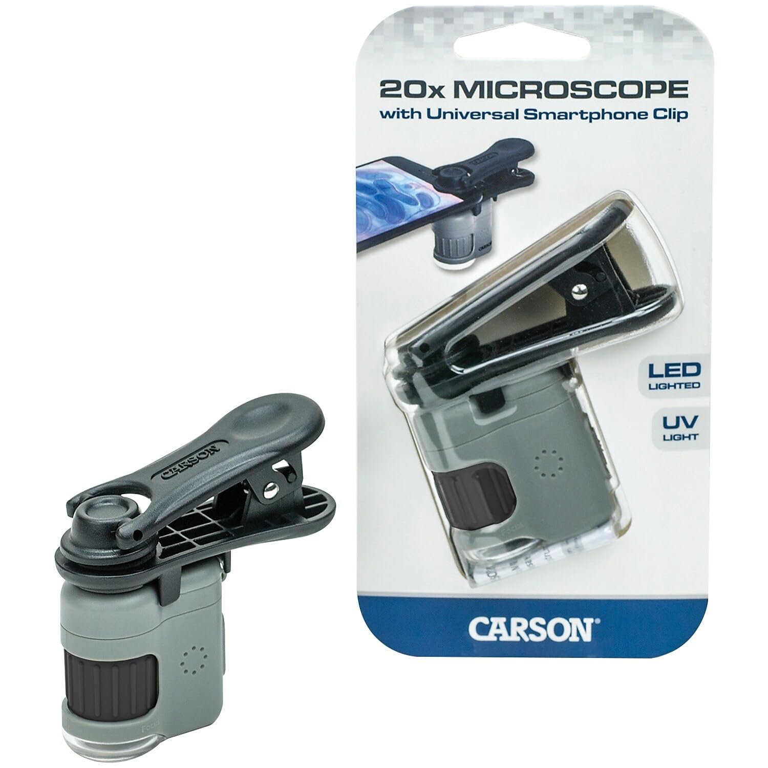 MICROSCOPIO CARSON 20X ILUMINACION LED Y UV   MM-380