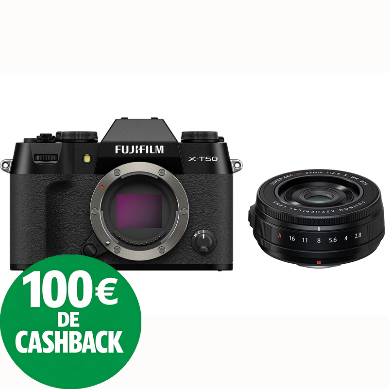 KIT FUJI X-T50 BLACK + XF 23/2.8 BLACK