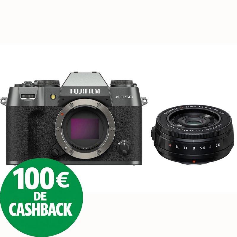 KIT FUJI X-T50 CHARCOAL + XF 23/2.8 BLACK