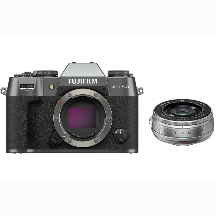 KIT FUJI X-T50 CHARCOAL + XF 23/2.8 SILVER
