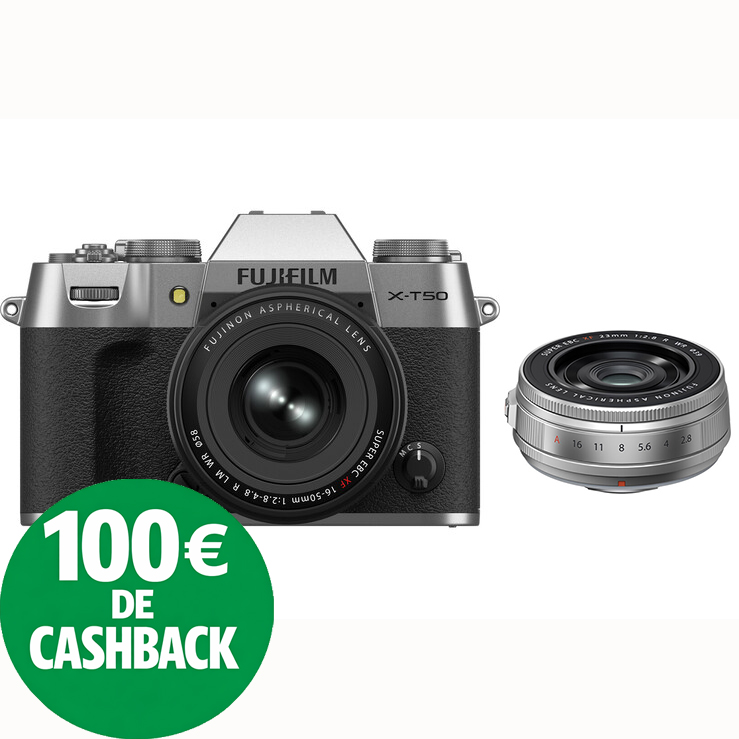KIT FUJI X-T50 SILVER + 16-50 + 23/2.8 SILVER