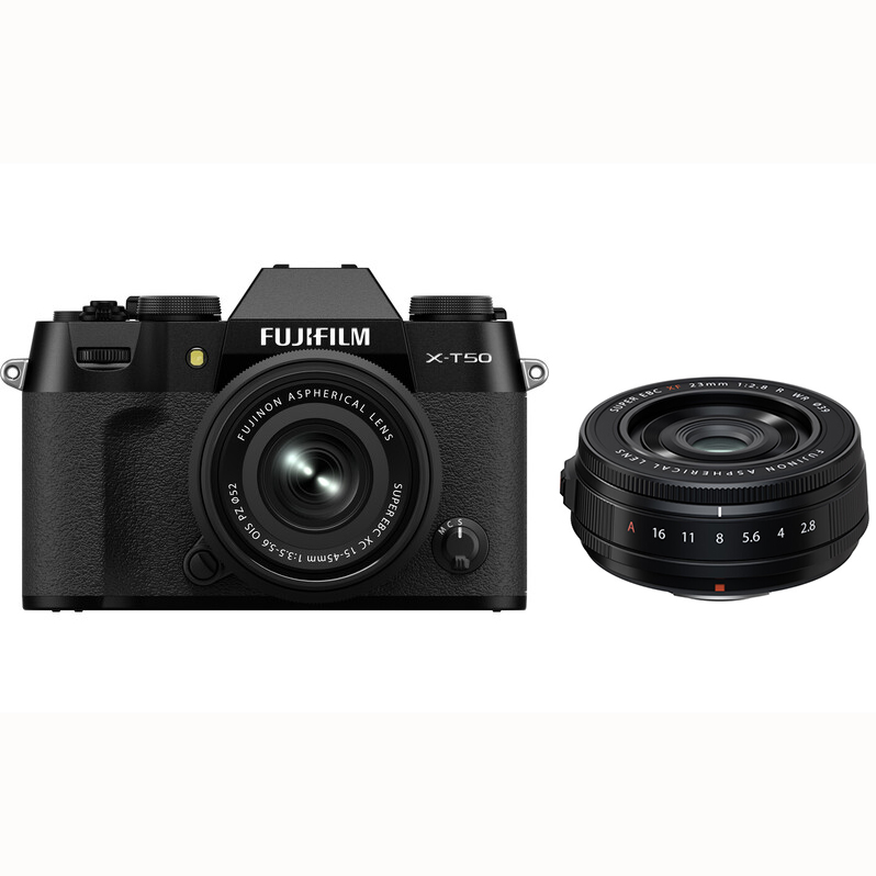 KIT FUJI X-T50 BLACK + 15-45 + 23/2.8 BLACK