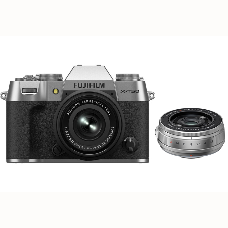 KIT FUJI X-T50 SILVER + 15-45 + 23/2.8 SILVER