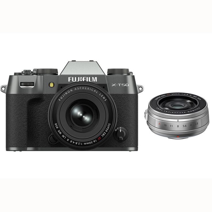 KIT FUJI X-T50 CHARCOAL + 16-50 + 23/2.8 SILVER