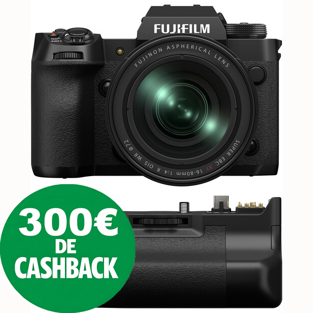 KIT FUJI X-H2 BLACK + 16-80 + EMPUÑADURA VG-XH