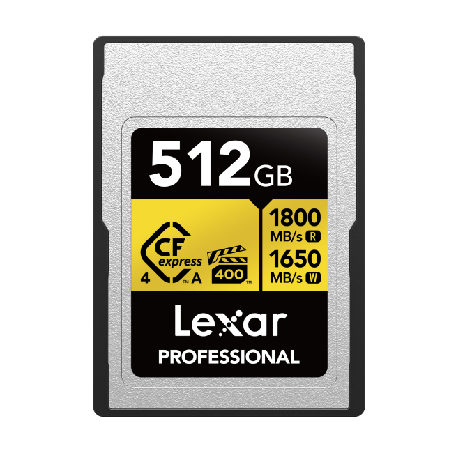 TARJETA CFEXPRESS 512 GB LEXAR 4.0 TYPE A (R1800/W1650) GOLD