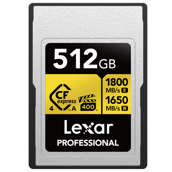 TARJETA CFEXPRESS 512 GB LEXAR 4.0 TYPE A (R1800/W1650) GOLD