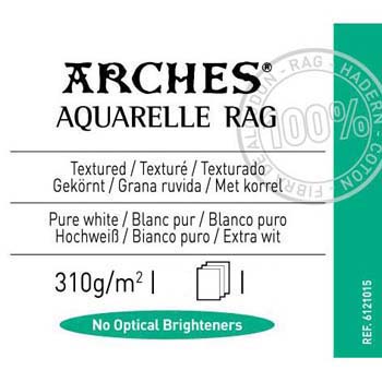 PAPEL CANSON ARCHES AQUARELLE 24 X12 MTS 310 GRM BLANCO NATU