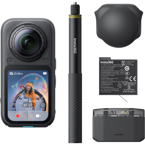 CAMARA INSTA360 X6 8K 360 ESSENTIALS BUNDLE MIDNIGHT BLACK