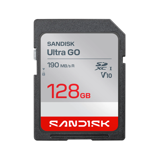 TARJETA SD 128 GB ULTRA GO (190 MB/SEG) CLASS 10 FULL HD