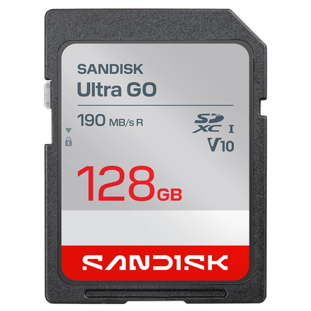 TARJETA SD 128 GB ULTRA GO (190 MB/SEG) CLASS 10 FULL HD