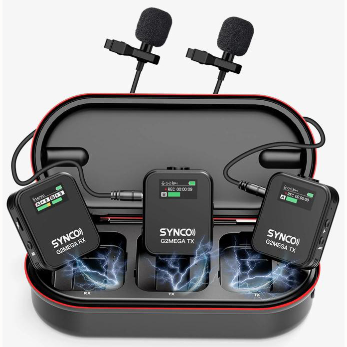 MICROFONO SYNCO G2A2 MEGA CON RECEPTOR USB-C/CAMARA (PACK 2)