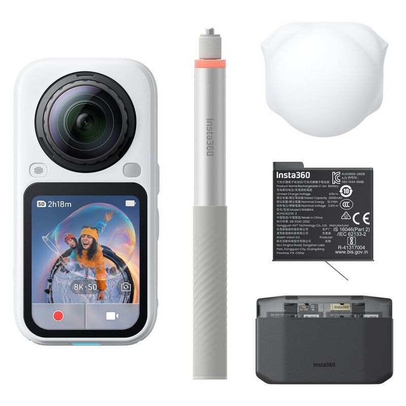 CAMARA INSTA360 X6 8K 360 ESSENTIALS BUNDLE ARTIC WHITE