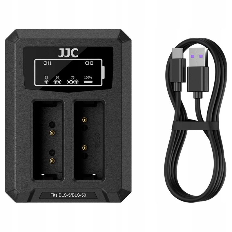 CARGADOR JJC USB PARA 2 BATERIAS BLS-5