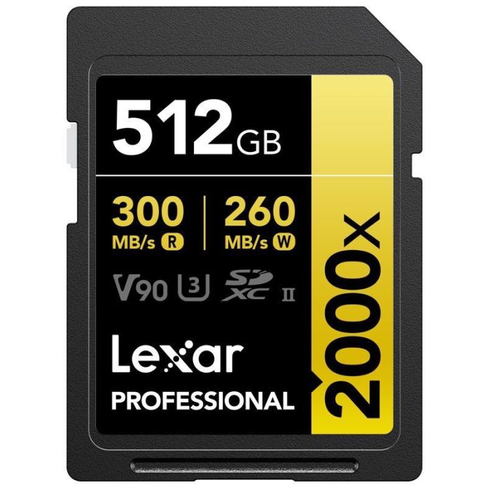 TARJETA SD 512 GB LEXAR (L300/W260) GOLD UHS-II 8K V90