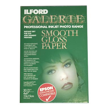 PAPEL ILFORD 10X15 30H GALERIE SMOOTH GLOSS 290 GR