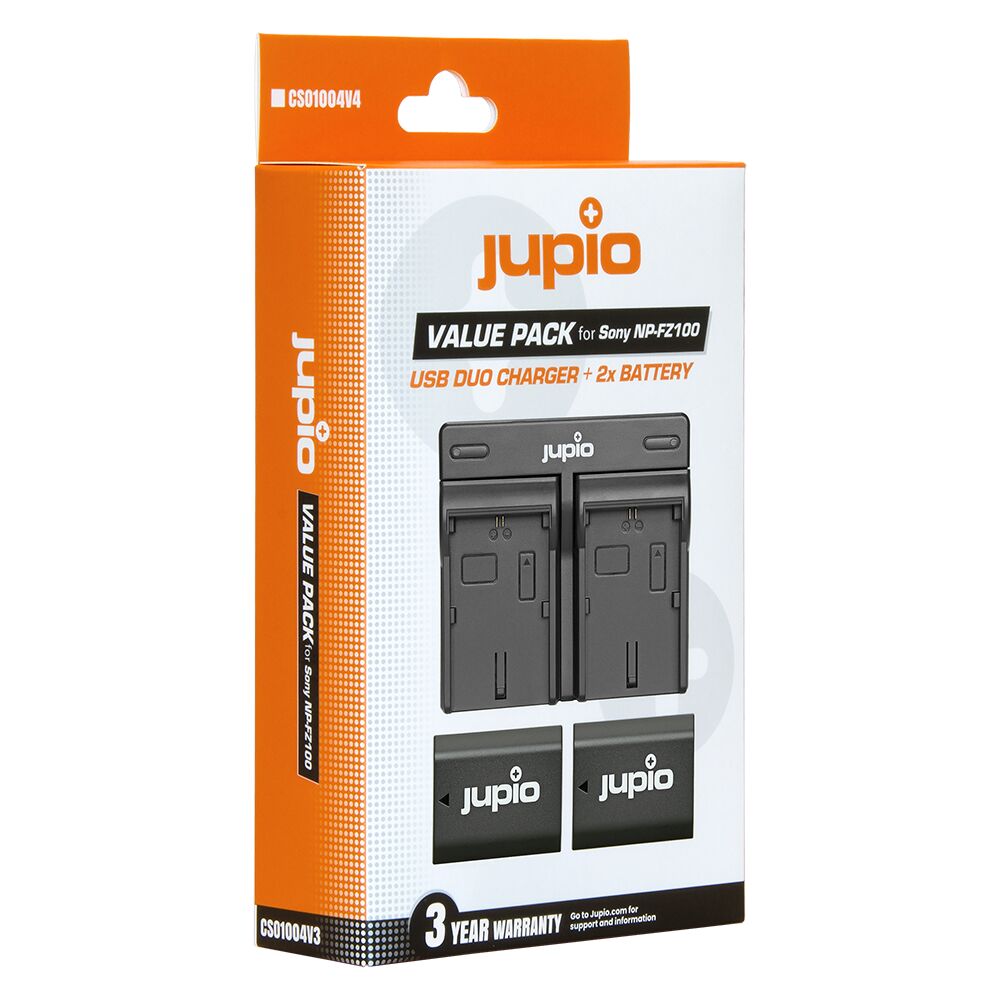 CARGADOR JUPIO USB DOBLE CON 2 BATERIAS NP-FZ100
