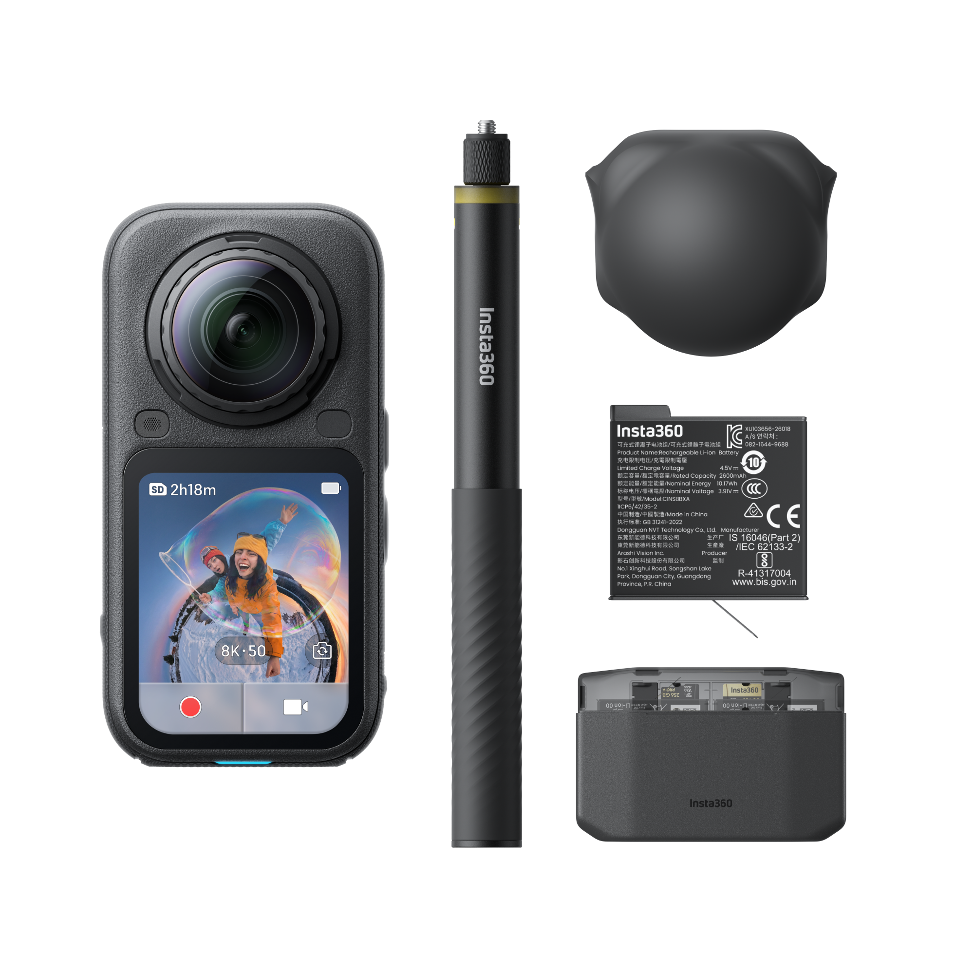 CAMARA INSTA360 X6 8K 360 ESSENTIALS BUNDLE MIDNIGHT BLACK