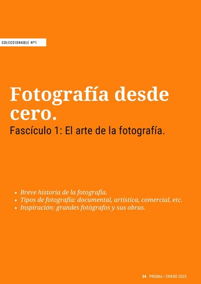 Portada del fasc&iacute;culo 1 de Fotograf&iacute;a desde cero: El arte de la fotograf&iacute;a